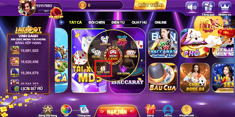 Cách chơi game trên và dưới 68gamebai